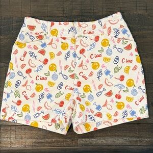 Bagatelle Collection Shorts High Waist Colorful Patterned Summer 4 NWOT